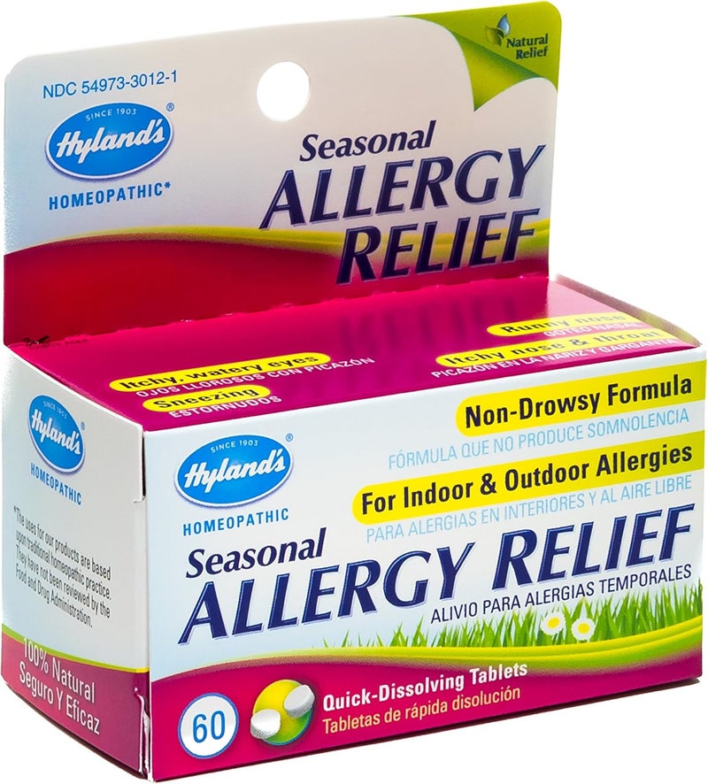 Hyland's Seasonal Allergy Relief - Quick-Dissolving Tablets for Indoor & Outdoor Allergies, 60 Count - Image 3